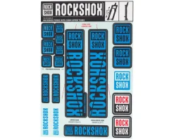 RockShox Fork Decal Kit (Blue) (For Forks with 35mm Upper Tubes)