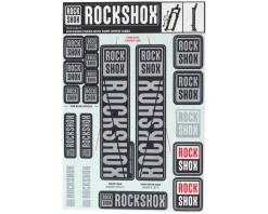 RockShox Fork Decal Kit (Grey) (For Forks with 35mm Upper Tubes)