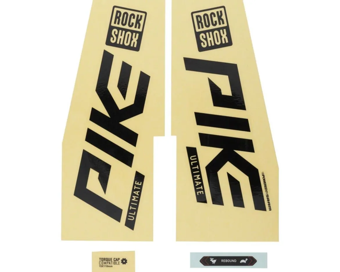 RockShox Fork Decal Kit (Gloss Black/Silver) (Pike Ultimate) (27.5"/29")