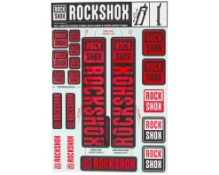 RockShox Fork Decal Kit (Red) (For RS-1 and forks with 30/32mm Upper Tubes)