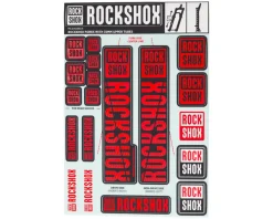 RockShox Fork Decal Kit (Red) (For Forks with 35mm Upper Tubes)