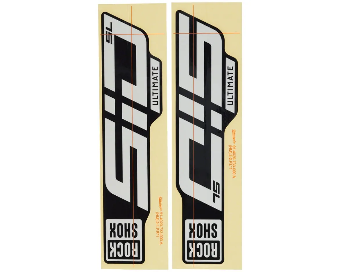 RockShox Fork Decal Kit (SID SL Ultimate) (Foil Black) (27.5/29")