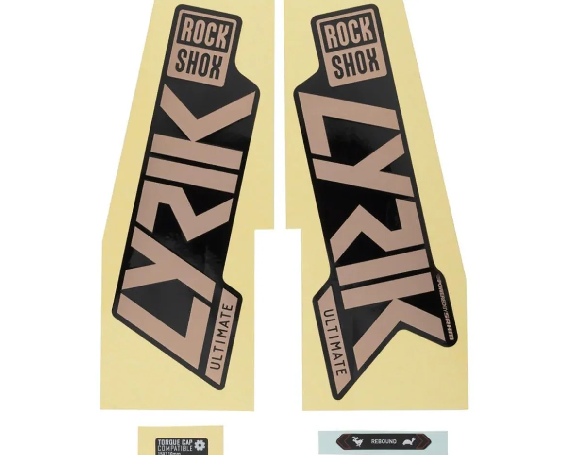 RockShox Lyrik Ultimate Decal Kit (Matte Copper for Gloss Black Lowers)