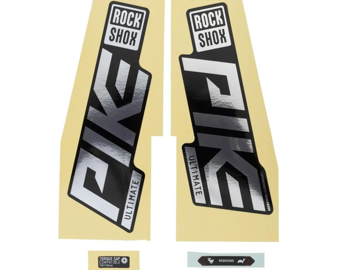 RockShox Pike Ultimate Decal Kit (Gloss Polar for Gloss Black Lowers)