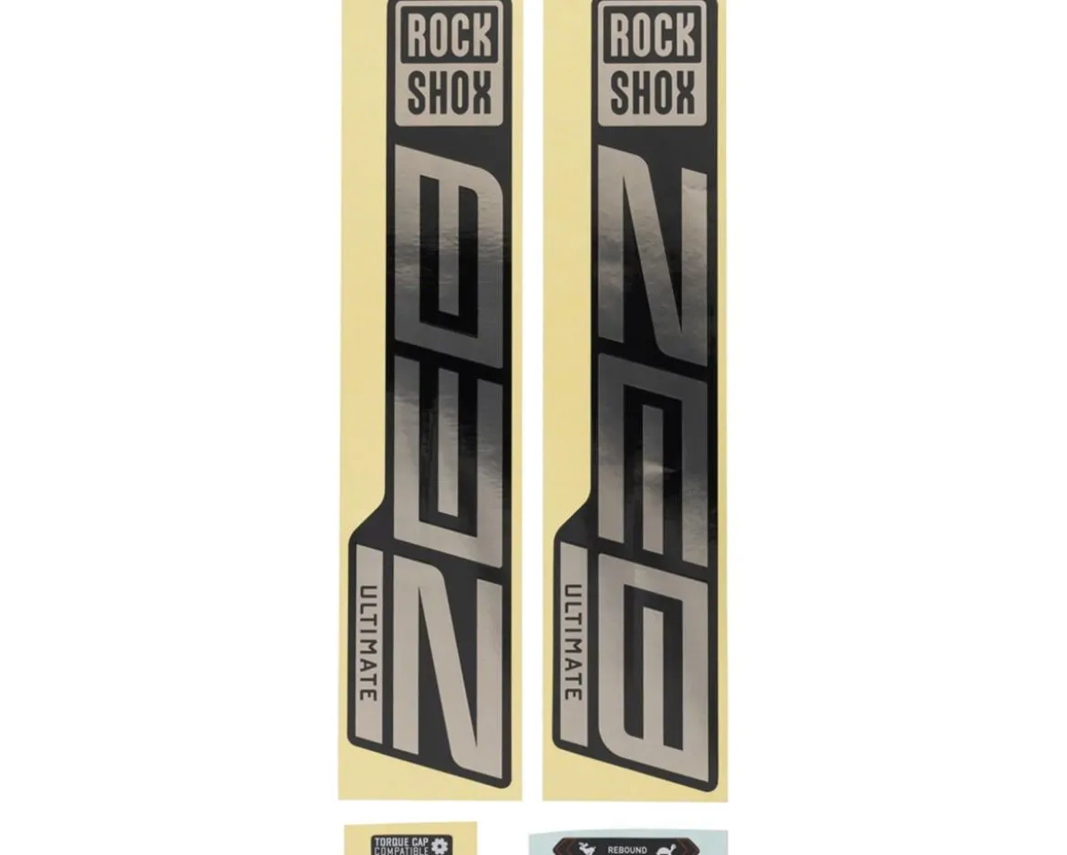 RockShox ZEB Ultimate Decal Kit (Gloss Polar for Gloss Black Lowers)