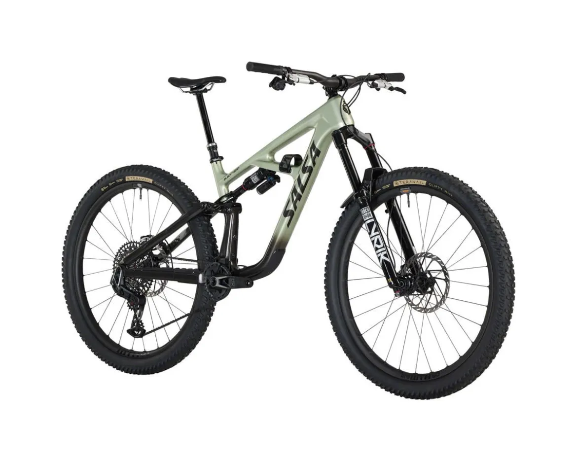 Salsa Blackthorn 145 C XO AXS Transmission Mountain Bike (Coffee Black/Sage) (S)