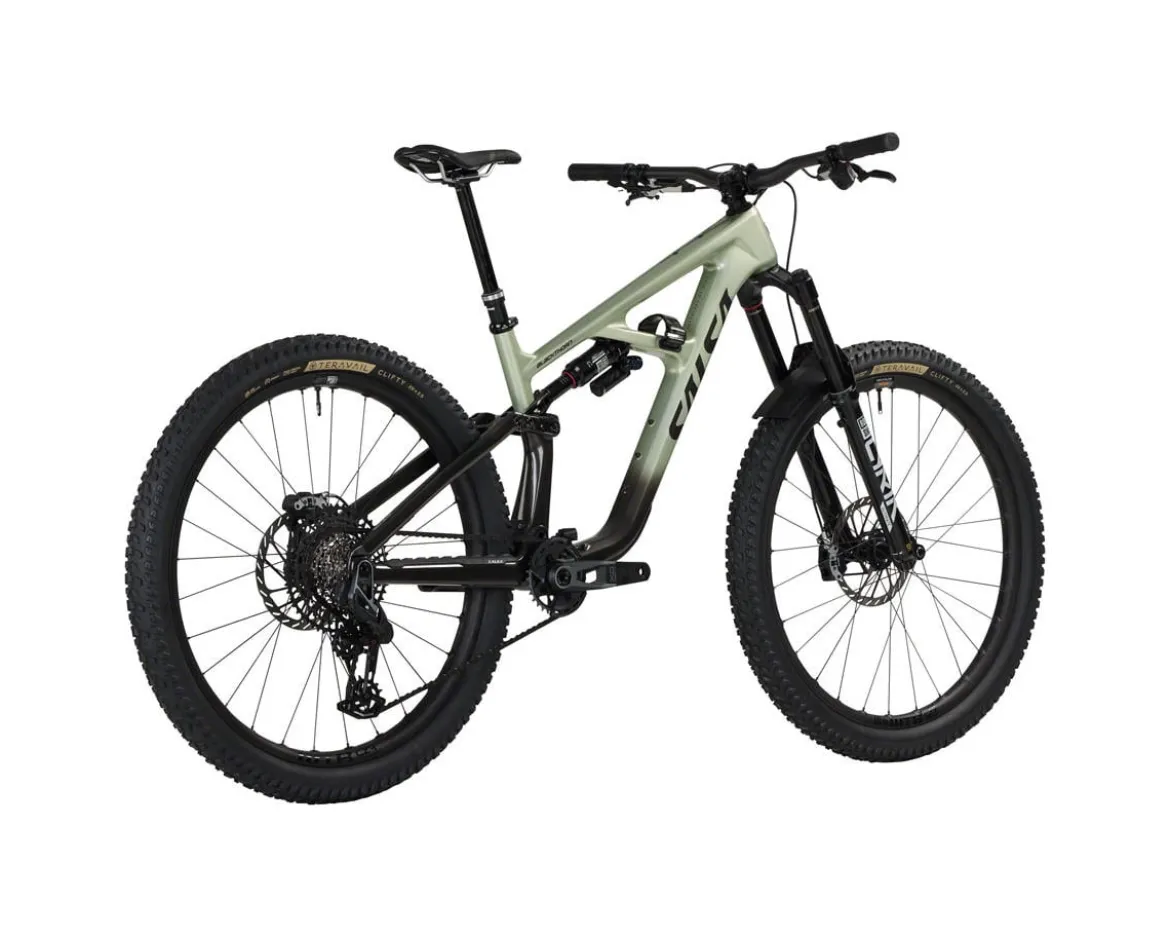 Salsa Blackthorn 145 C XO AXS Transmission Mountain Bike (Coffee Black/Sage) (S)