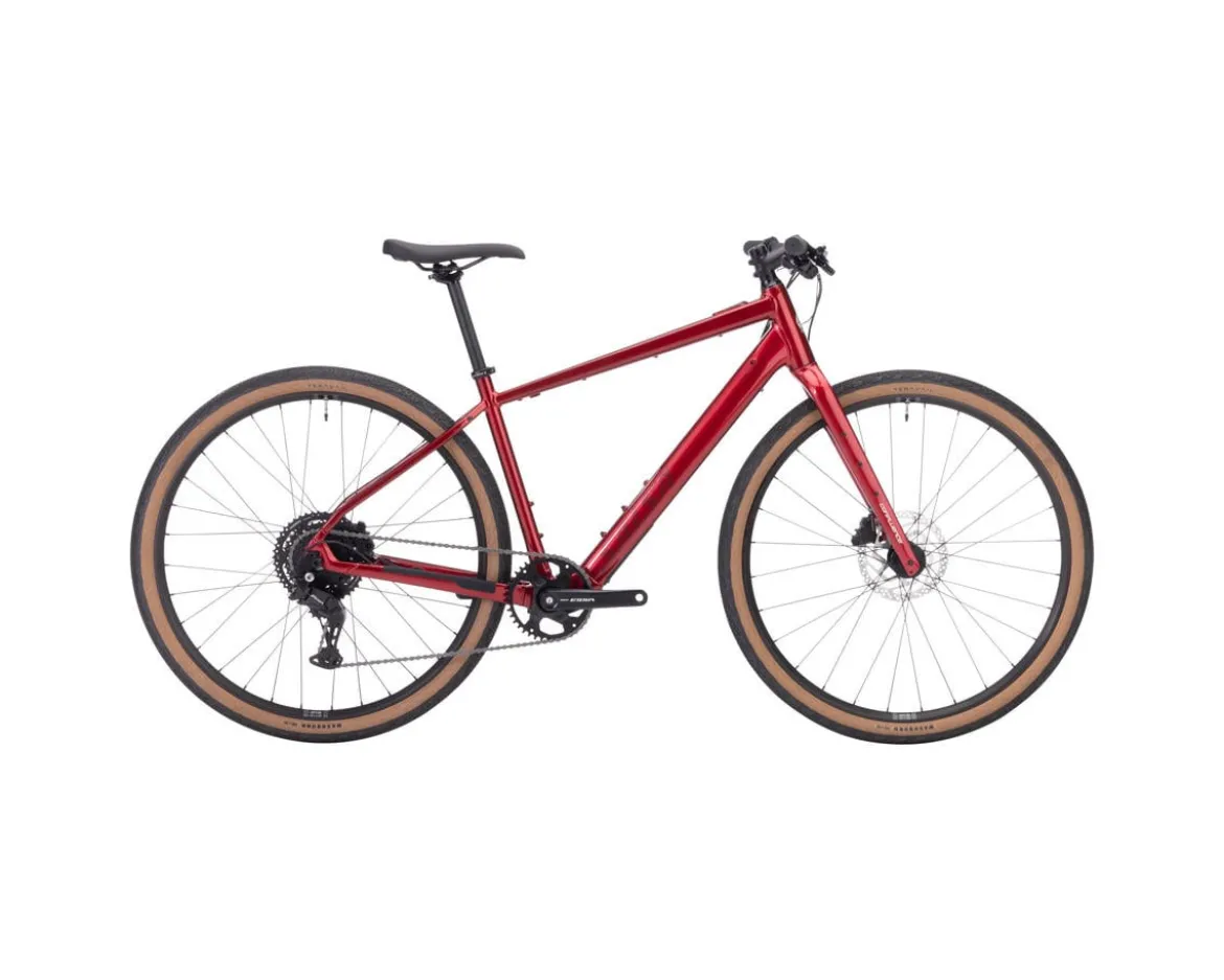 Salsa Confluence Flat Bar Gravel E-Bike (Canyon Red) (XS) (Shimano Essa) (1 x 8-Speed)