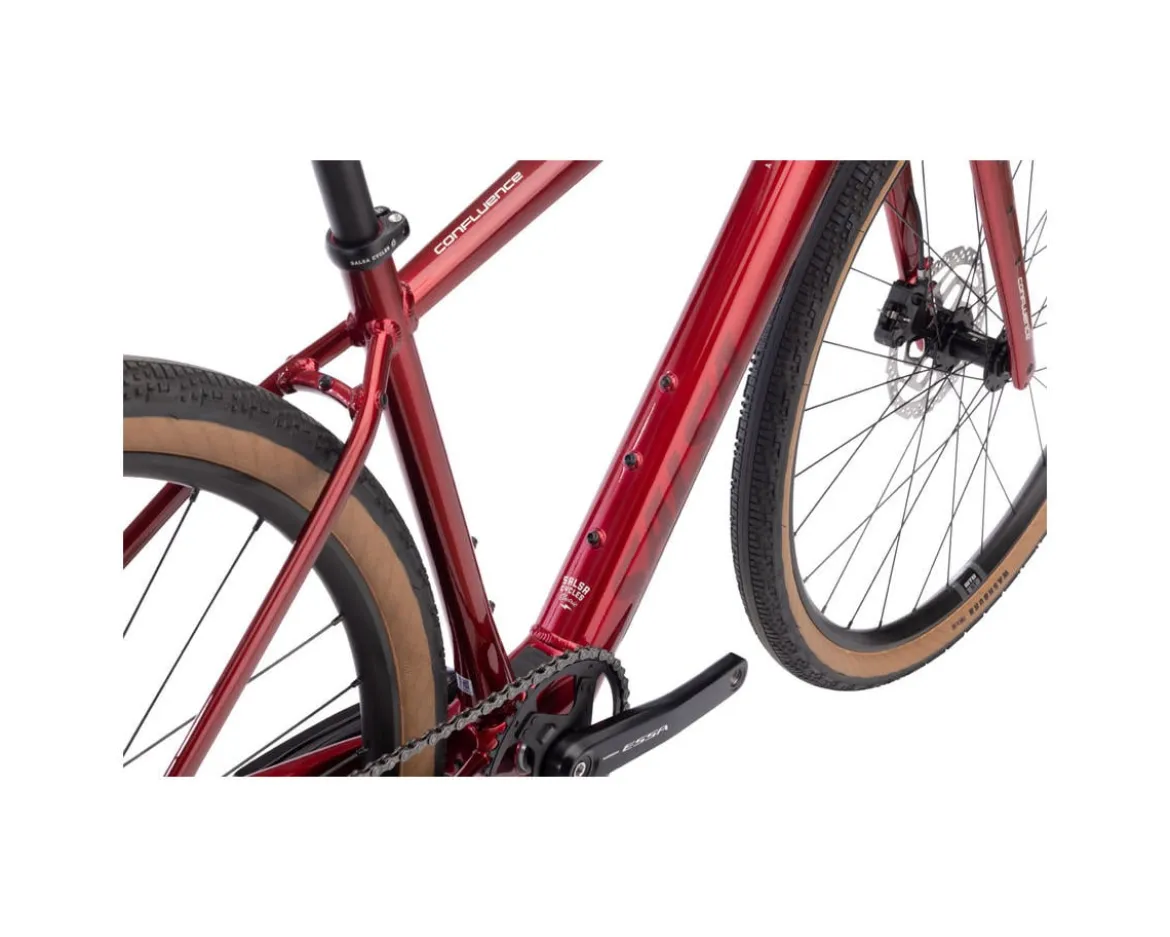 Salsa Confluence Flat Bar Gravel E-Bike (Canyon Red) (XS) (Shimano Essa) (1 x 8-Speed)