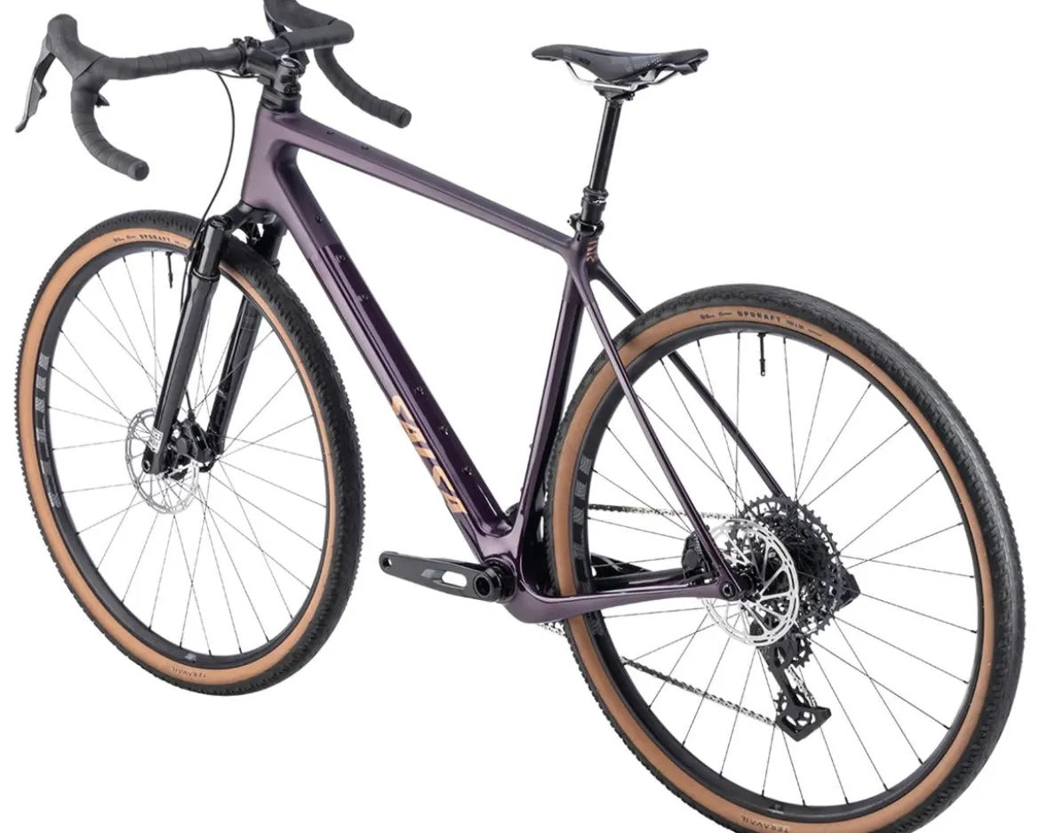 Salsa Flyway C Rival XPLR AXS Gravel Bike (Blackberry) (XS) (w/ RockShox Rudy XPLR Fork)