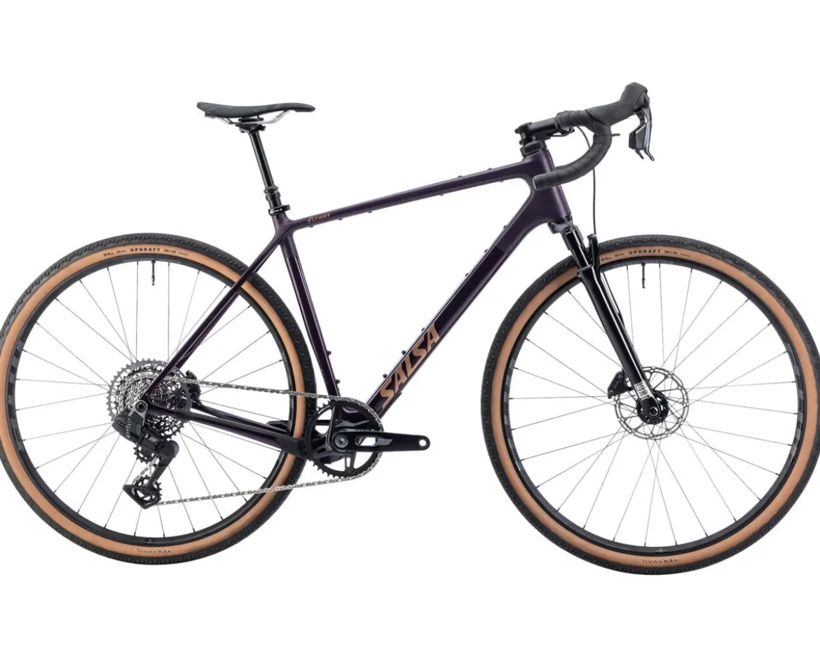 Salsa Flyway C Rival XPLR AXS Gravel Bike (Blackberry) (XS) (w/ RockShox Rudy XPLR Fork)