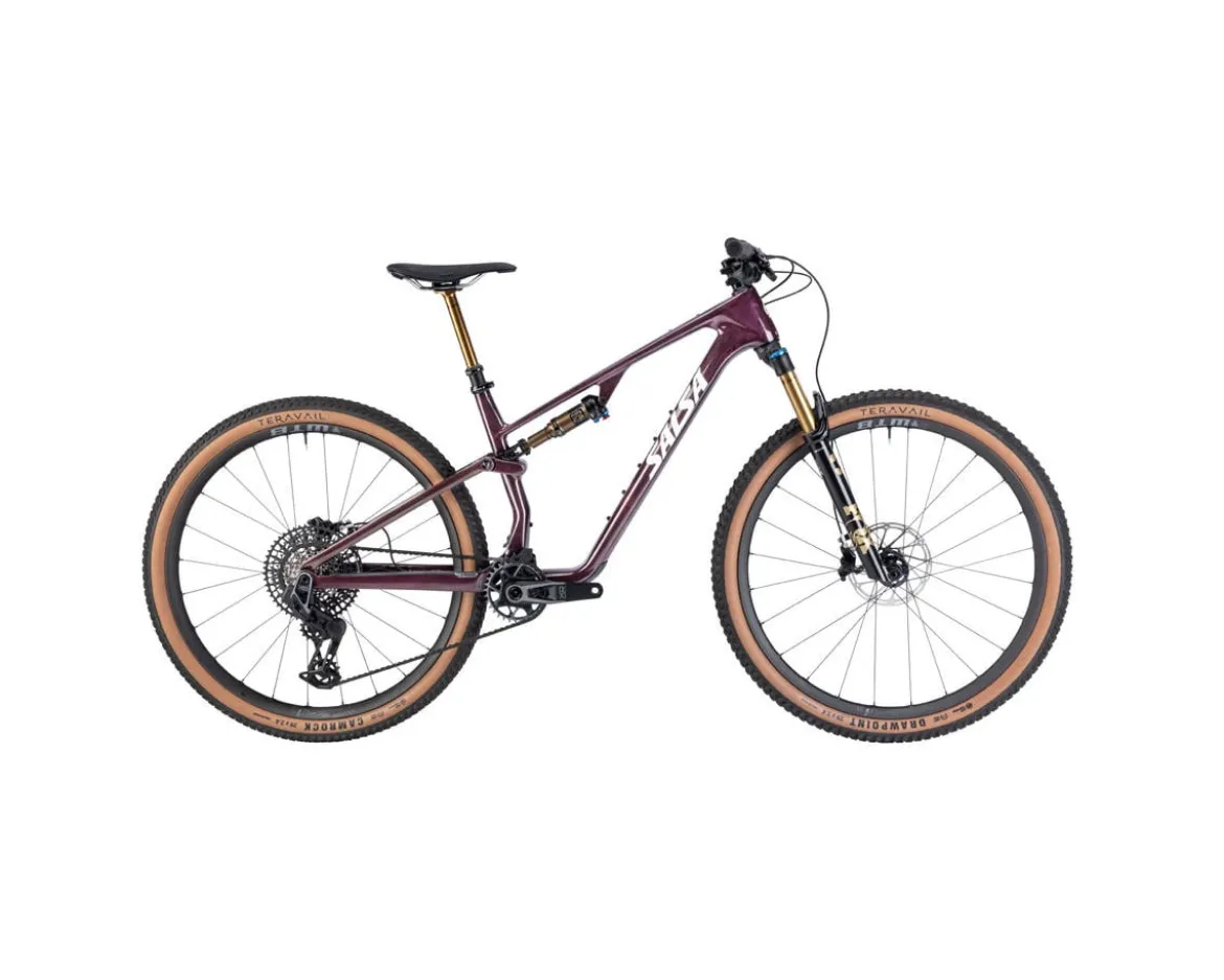 Salsa Spearfish C DLX X0 AXS Transmission Mountain Bike (Deep Orchid Carbon) (XL)