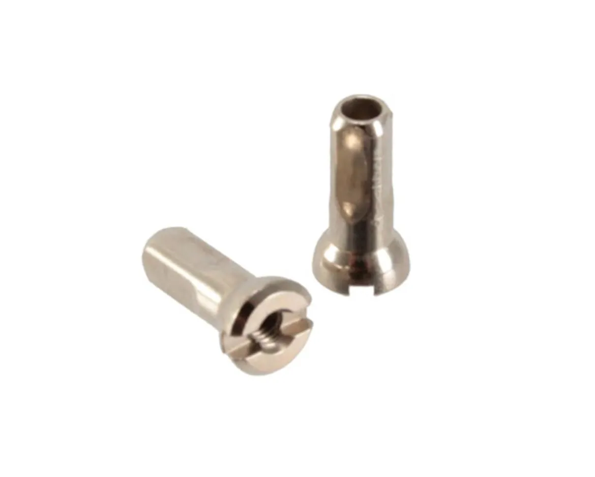 Sapim Brass Polyax Nipples (Silver) (14g/12mm) (Bag of 100)