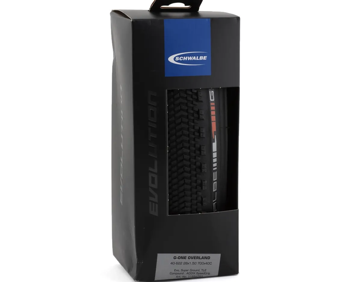 Schwalbe G-One Overland Tubeless Gravel Tire (Black) (700c) (40mm) (SpeedGrip/Super Ground)