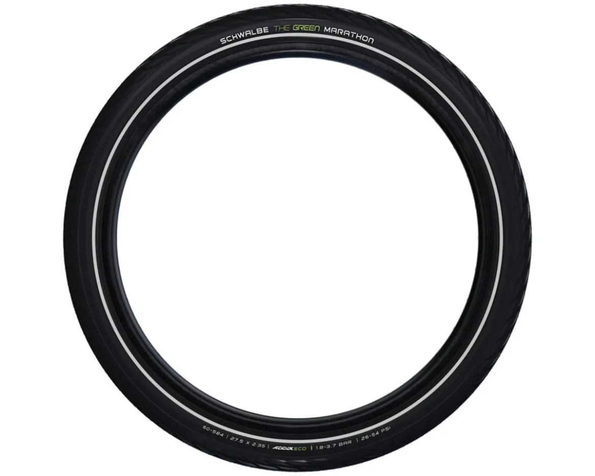 Schwalbe Green Marathon Touring/City Tire (Black/Reflex) (700c) (32mm) (Wire) (Addix Eco/GreenGuard)