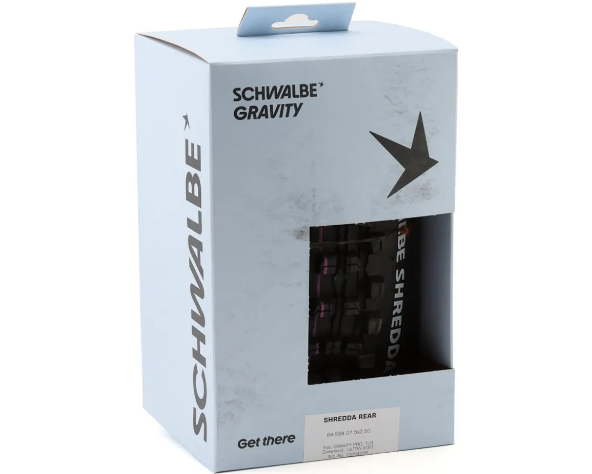 Schwalbe Shredda Rear eMTB Tubeless Mountain Tire (Black) (27.5") (2.5") (Ultra Soft/Gravity PRO) (Radial)