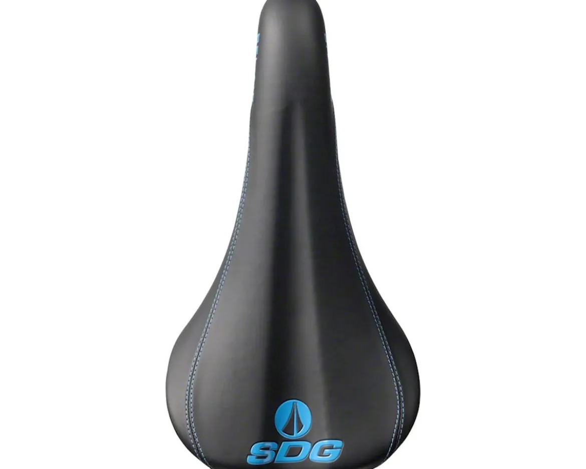 SDG Bel-Air RL Saddle (Black/Cyan) (Steel Rails) (140mm)