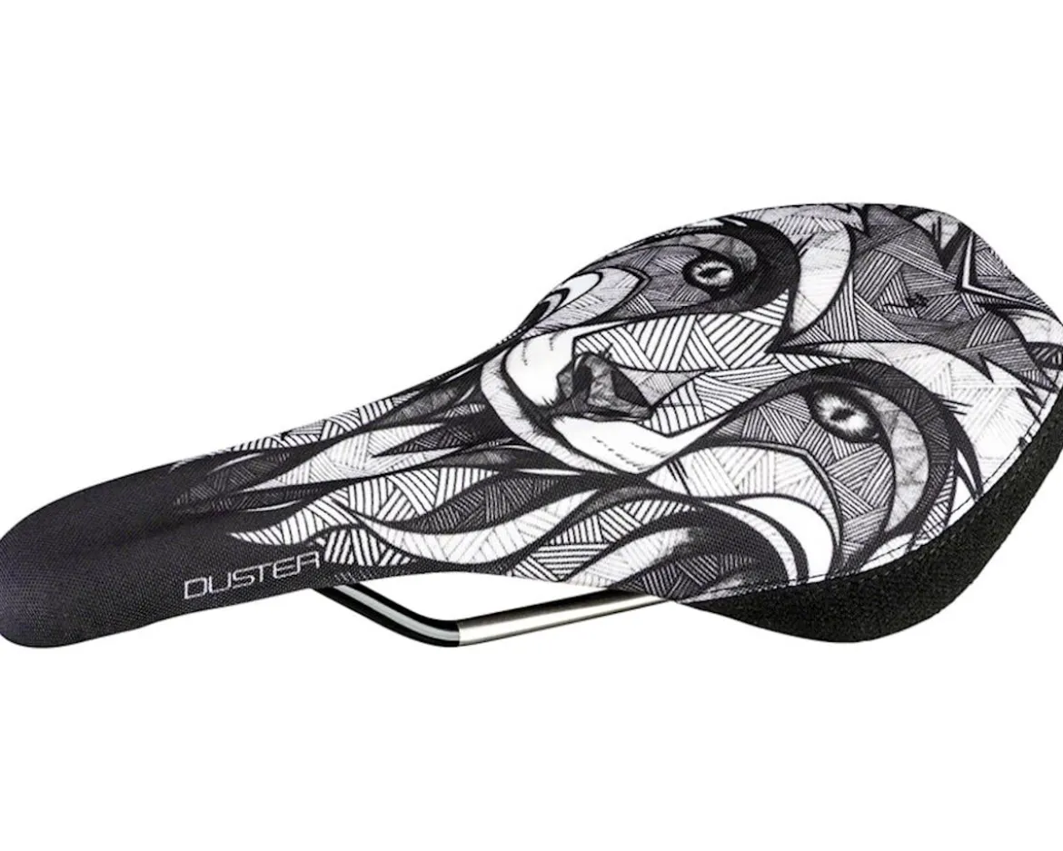 SDG "Chepi" Duster P MTN Saddle (Black/White Fox) (Titanium Rails) (140mm)