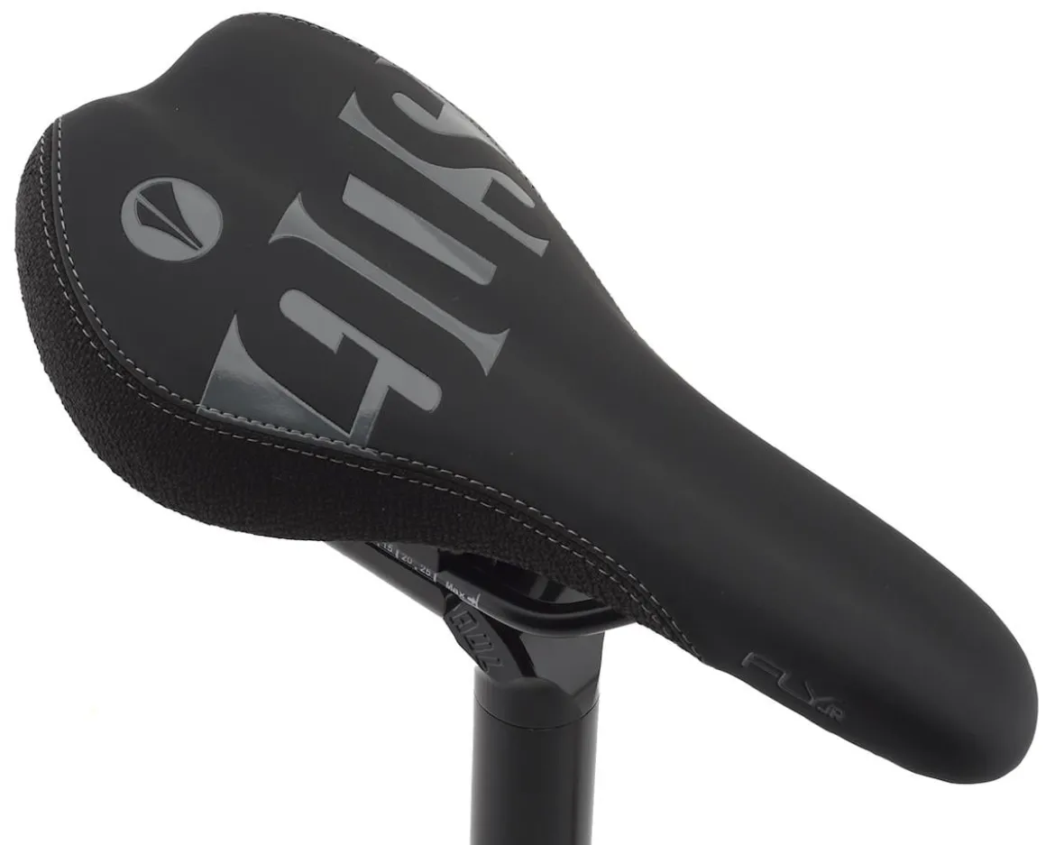 SDG Fly Jr Kid's Saddle (Black) (Steel Rails) (122mm)