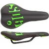 SDG Fly Jr Kid's Saddle (Black/Green) (Steel Rails) (122mm)