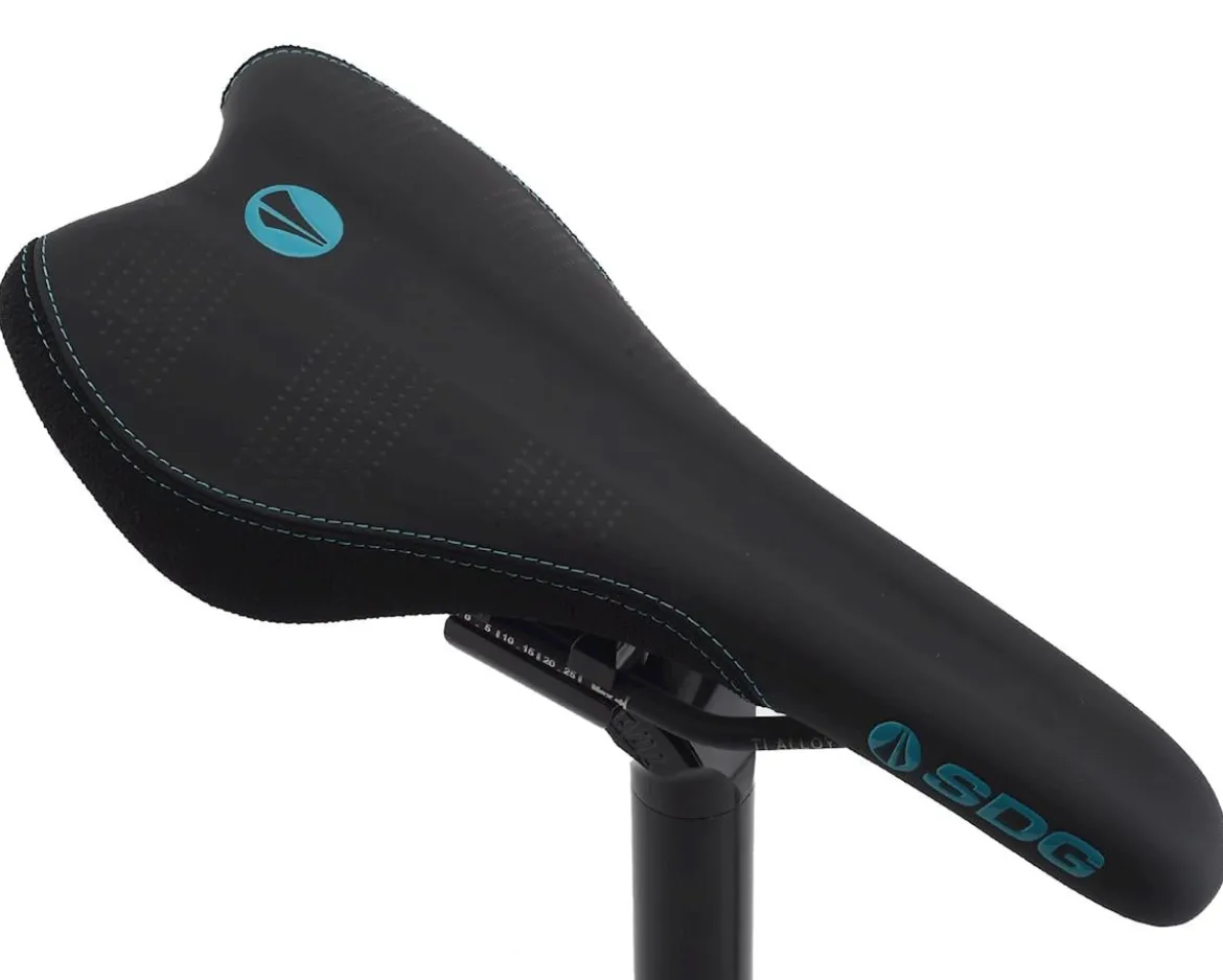 SDG Radar Mountain Saddle (Black/Turquoise) (Titanium Rails) (138mm)