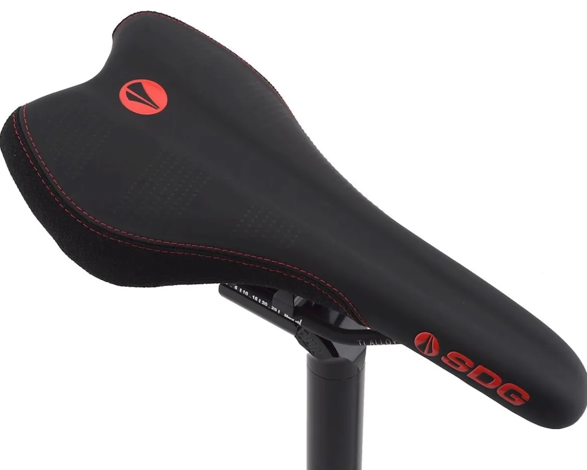 SDG Radar Mountain Saddle (Black/Red) (Titanium Rails) (138mm)