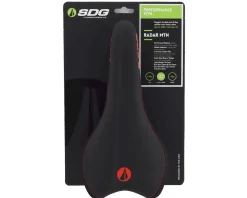 SDG Radar Mountain Saddle (Black/Red) (Titanium Rails) (138mm)