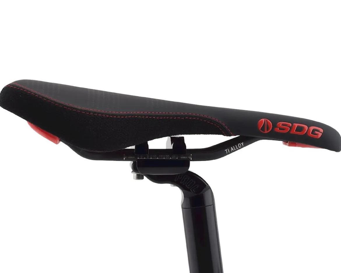 SDG Radar Mountain Saddle (Black/Red) (Titanium Rails) (138mm)