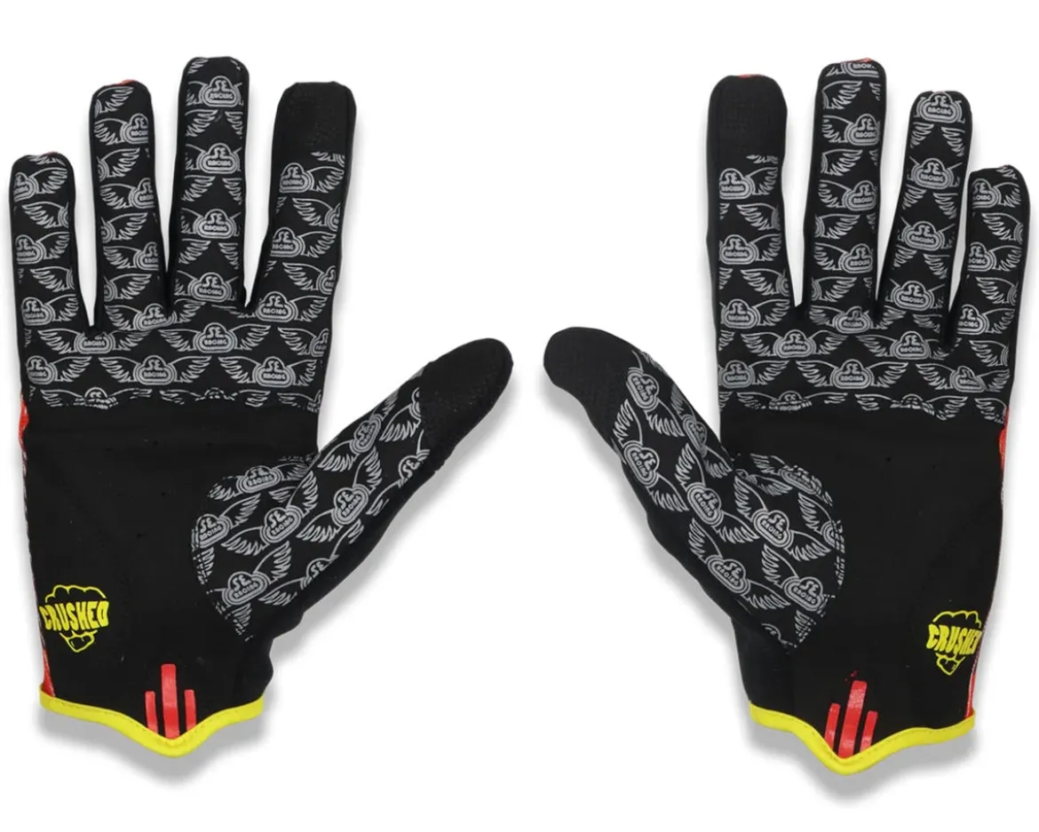 SE Bikes Retro Gloves (Red Camo / Yellow) (3XL)