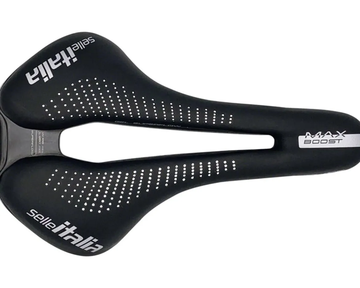 Selle Italia MAX FLITE Boost Gel Superflow Saddle (Black) (Titanium Rails) (L3) (155mm)