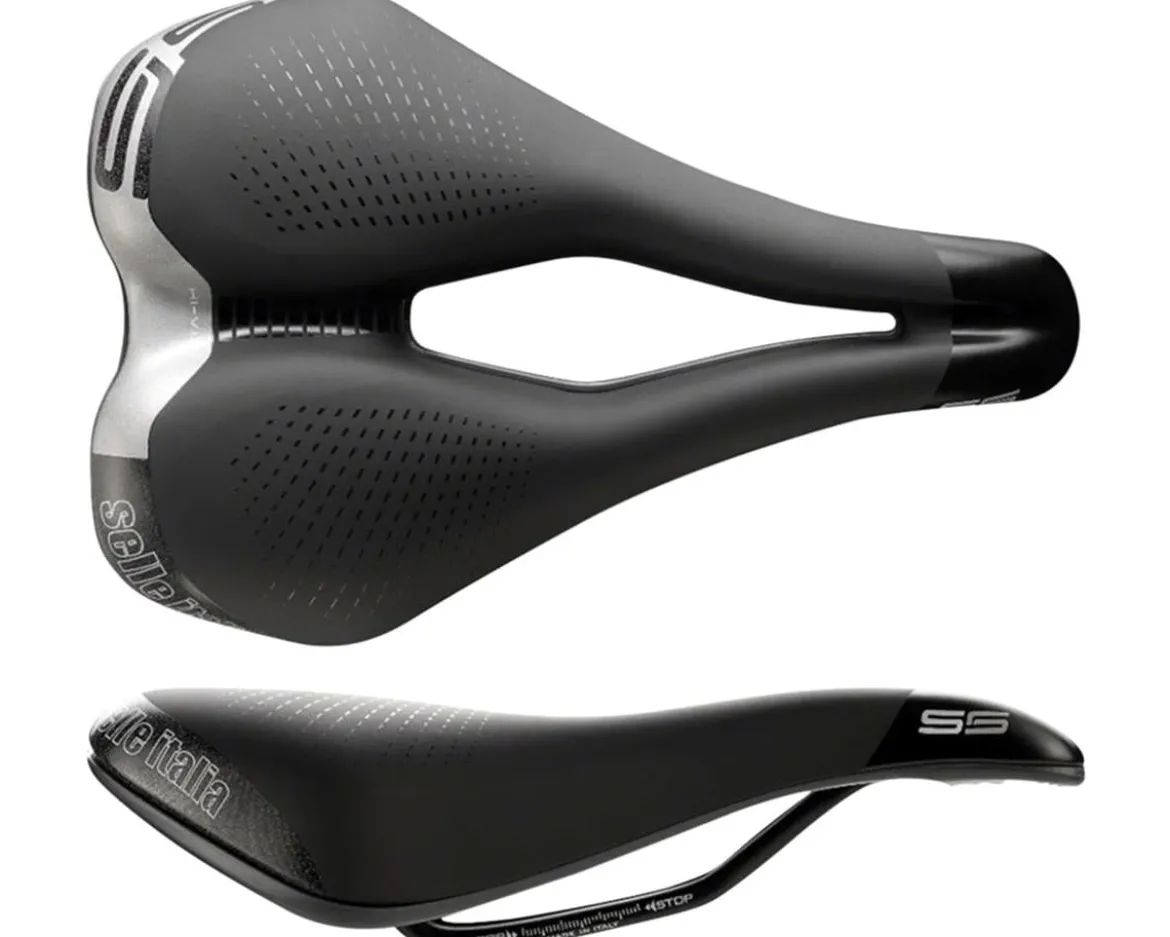 Selle Italia MAX S 5 Superflow Saddle (Black) (L3) (180mm) (w/Hi-Viz Inserts)