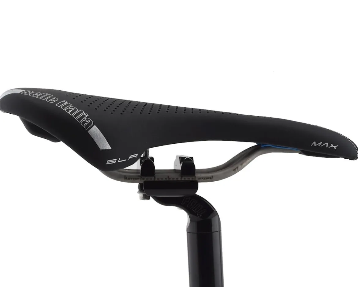 Selle Italia Max SLR Gel Superflow Saddle (Black) (Titanium Rails) (L3) (145mm)