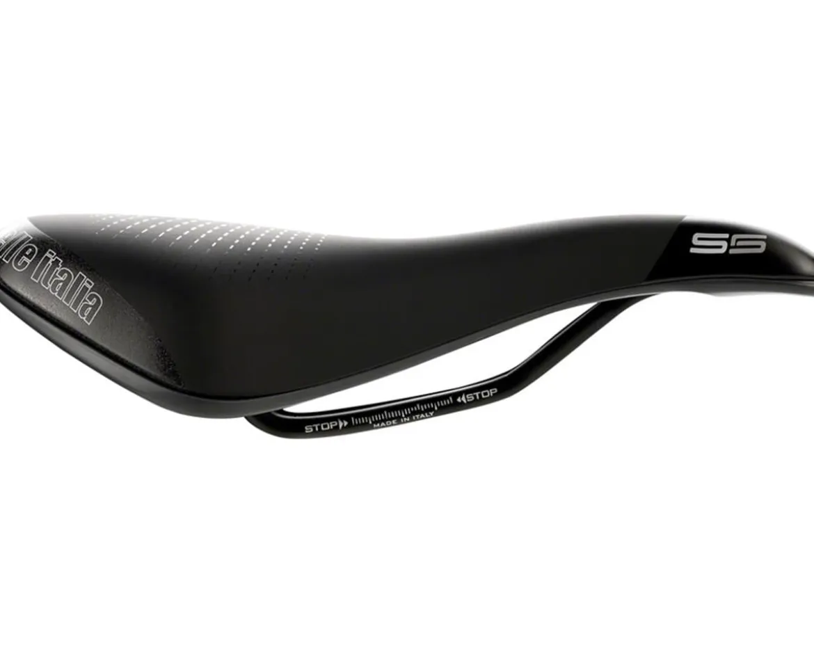 Selle Italia S 5 Superflow Saddle (Black) (S3) (145mm) (w/Hi-Viz Inserts)