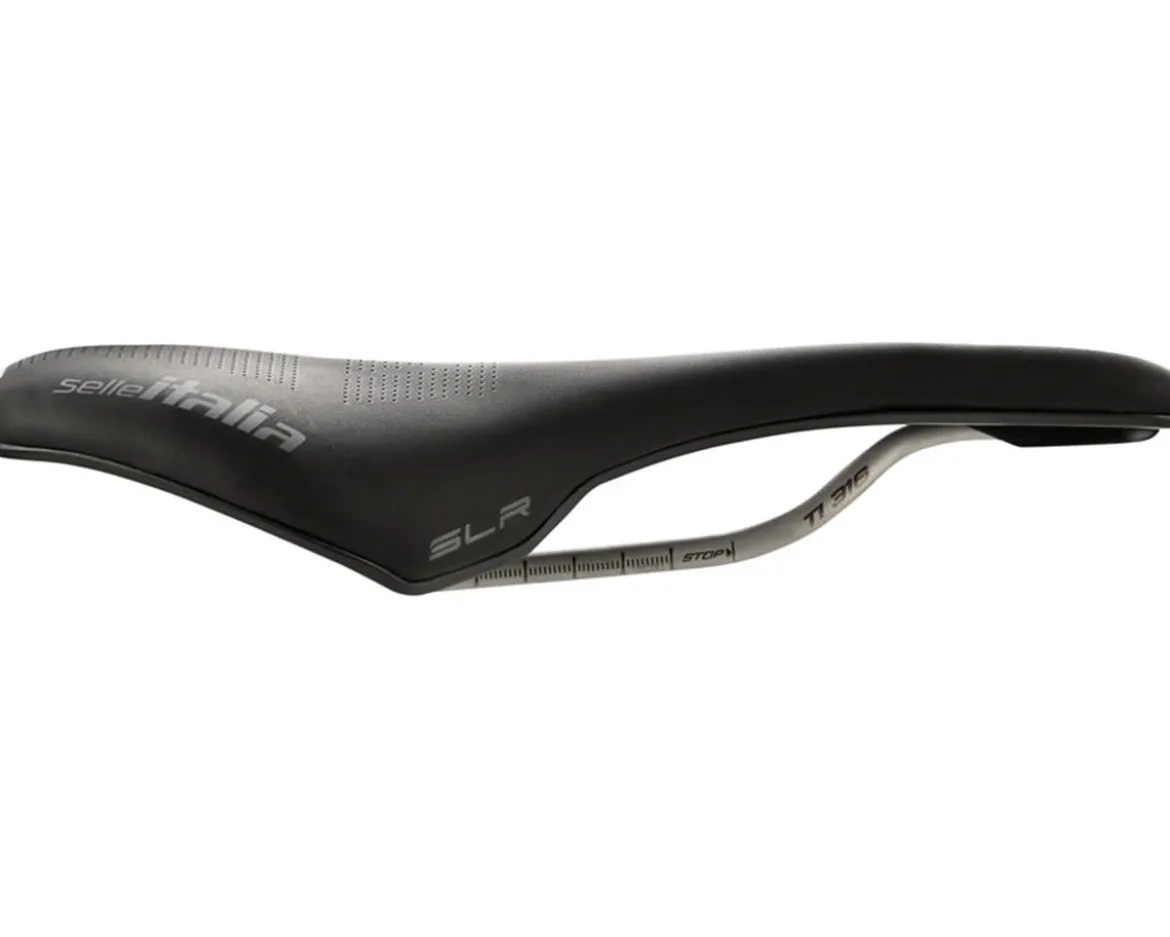 Selle Italia SLR Boost Gravel TI316 Superflow Saddle (Black) (Titanium Rails) (S3) (130mm)