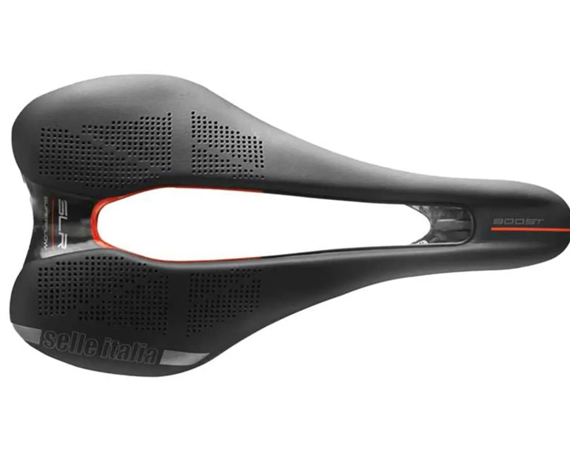Selle Italia SLR Boost Kit Carbonio Superflow Saddle (Black) (L3) (145mm) (Carbon Rails)