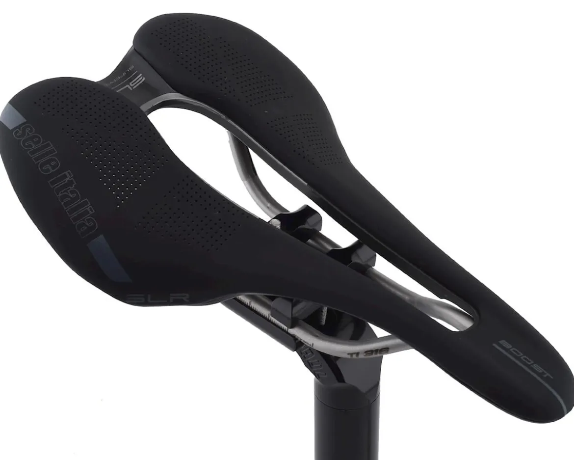 Selle Italia SLR Boost TI 316 Superflow Saddle (Black) (Titanium Rails) (L3) (145mm)