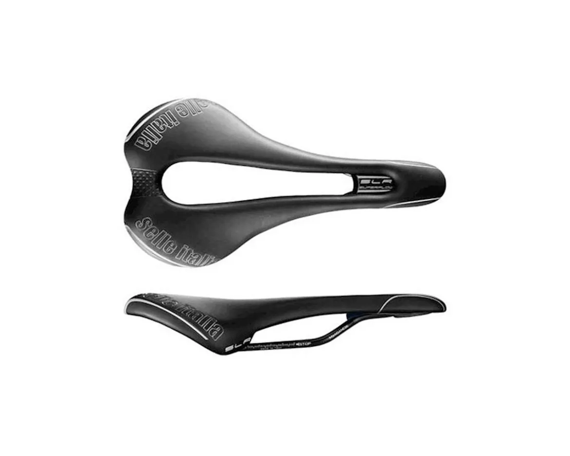 Selle Italia SLR TM Superflow Saddle (Black) (Manganese Rails) (L3) (145mm)