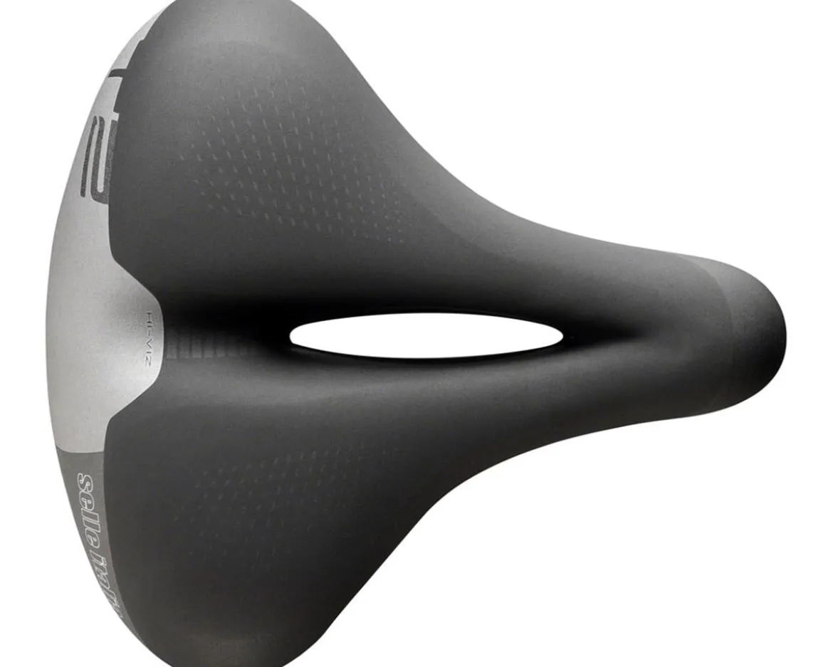 Selle Italia T2 Flow Saddle (Black) (Steel Rails) (L2) (233mm)
