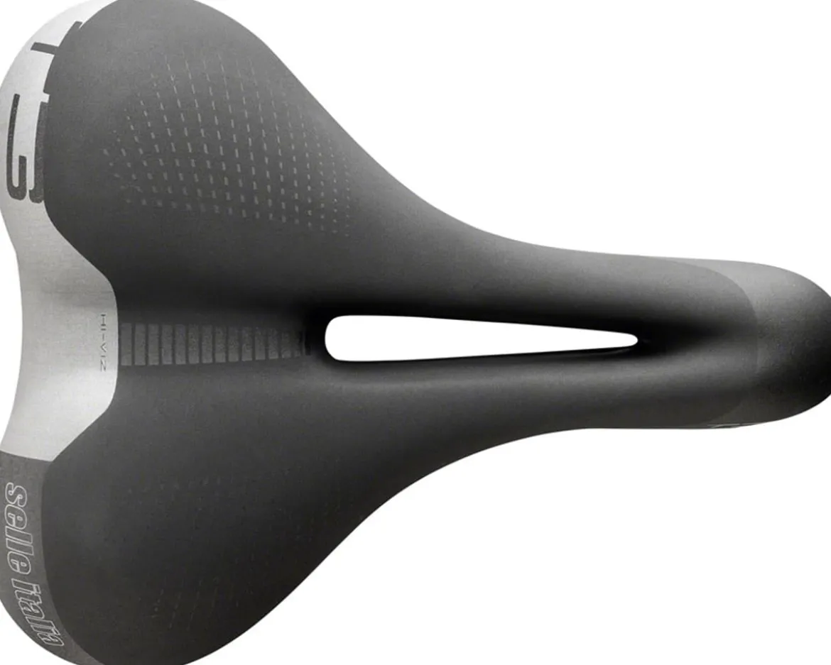 Selle Italia T3 Flow Saddle (Black) (Steel Rails) (S2) (210mm)