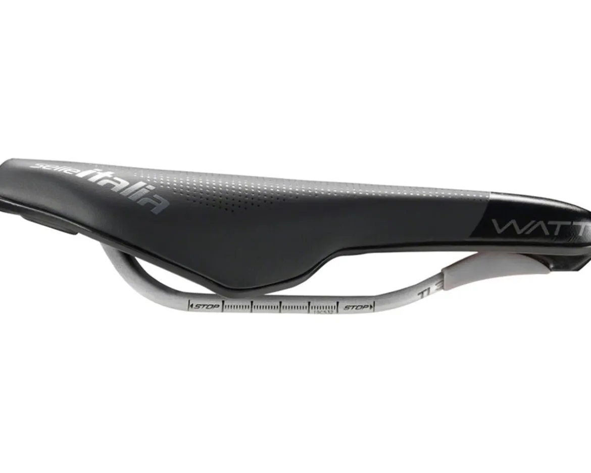 Selle Italia Watt TI 316 Gel Superflow Saddle (Black) (U3) (133mm)