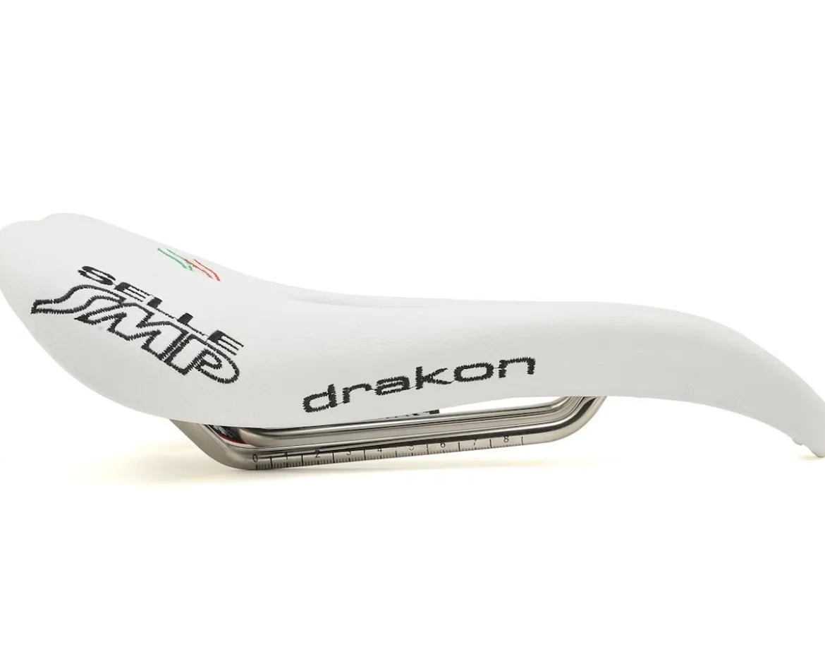 Selle SMP Drakon Saddle (White) (AISI 304 Rails) (139mm)
