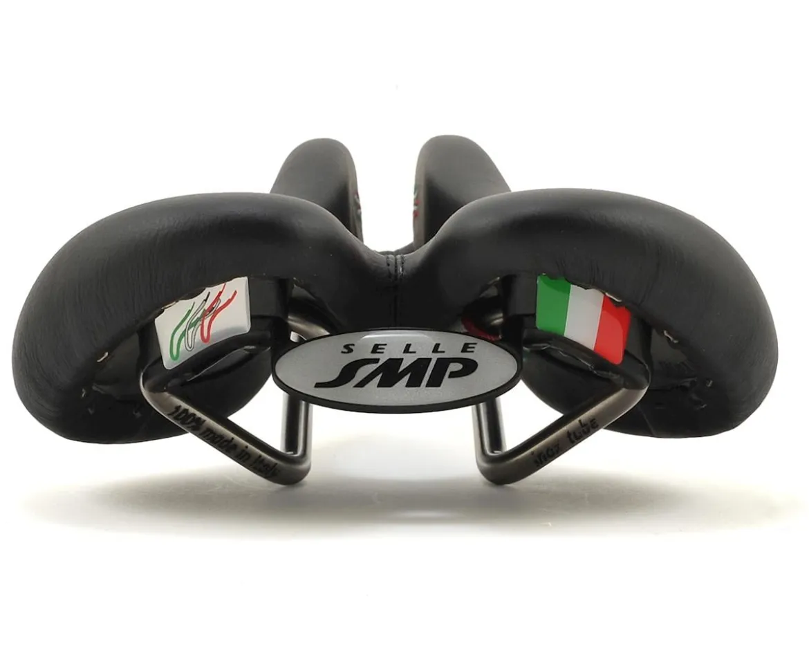 Selle SMP Plus Lady's Saddle (Black/Pink) (AISI 304 Rails) (159mm)