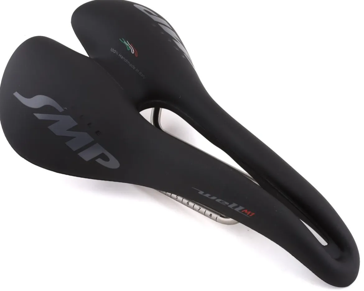 Selle SMP Well M1 Saddle (Black) (FeC30 Rails) (163mm)