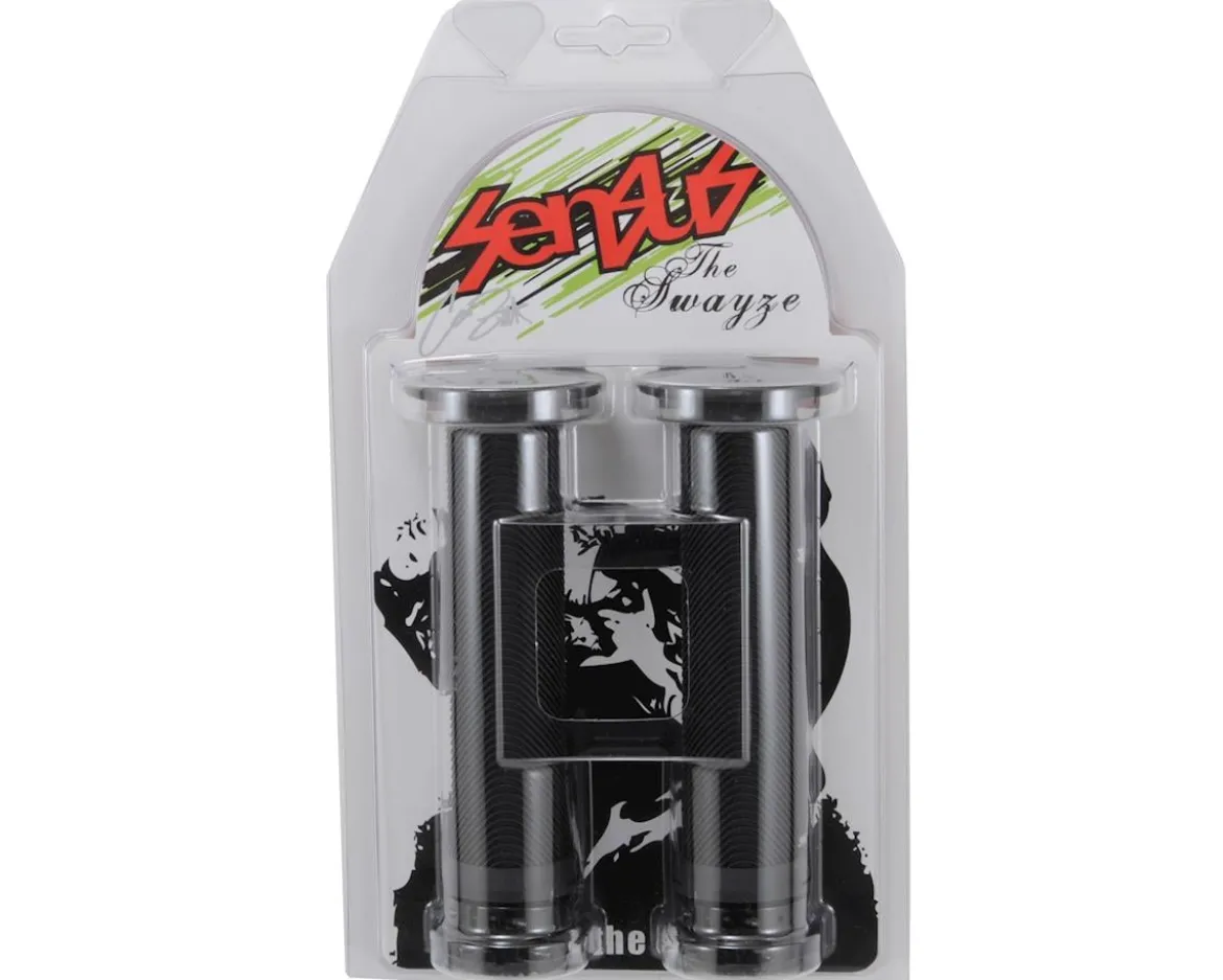 Sensus Swayze Sans-Flange Lock-On Grips (Black) (143mm)