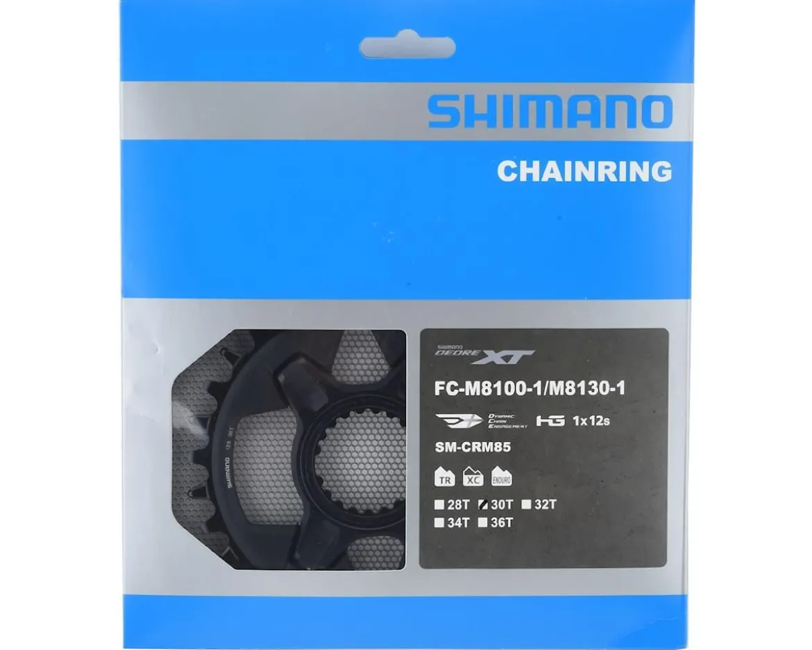 Shimano Deore XT SM-CRM85 Direct Mount Chainring (Black) (1 x 12 Speed) (Single) (30T) (3mm Offset/Boost)