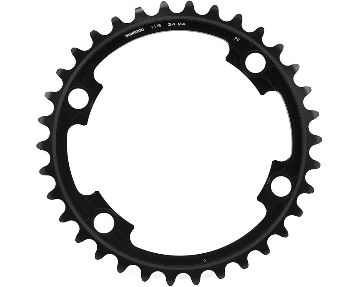 Shimano Dura-Ace FC-9000 Chainrings (Black/Silver) (2 x 11 Speed) (110mm BCD) (Inner) (34T)