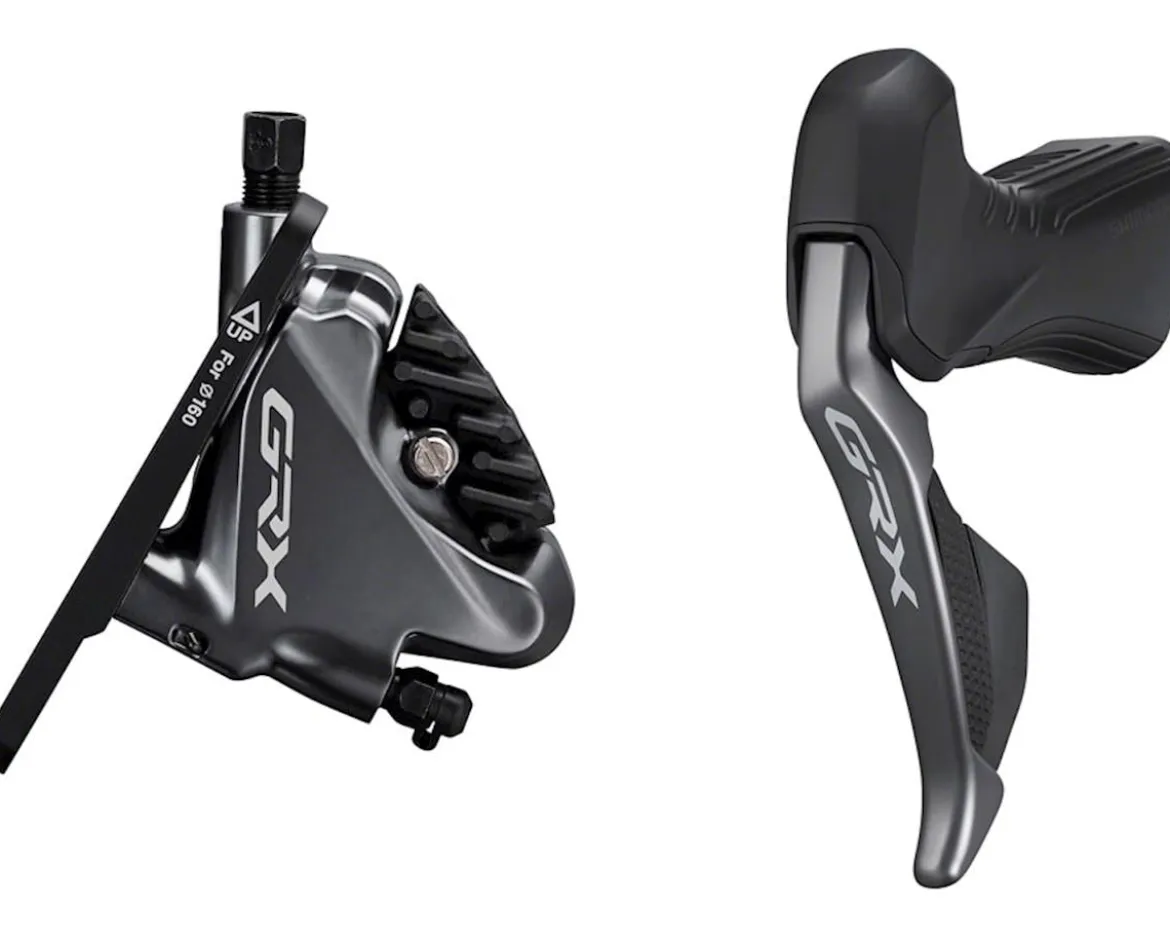 Shimano GRX Di2 ST-RX815 Hydraulic Disc Brake/Shift Lever Kit (Black) (Left) (Flat Mount) (2x) (Caliper Included) (Electronic)