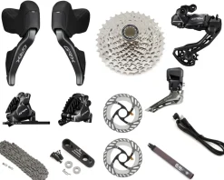 Shimano GRX RX825 Di2 Groupset (Black) (2 x 12 Speed) (Disc Brake)