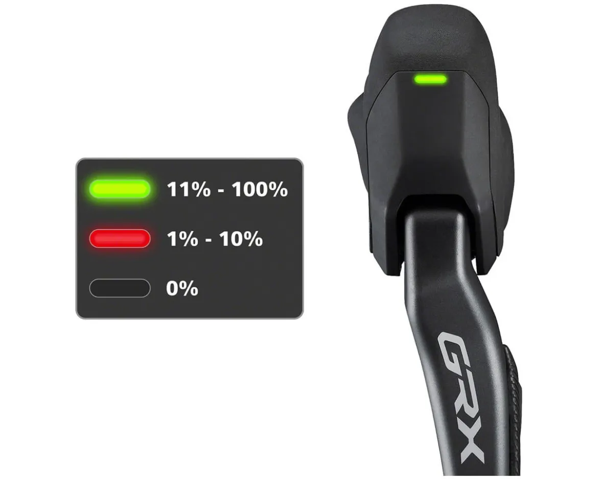 Shimano GRX ST-RX825 Hydraulic Brake/Shift Lever (Black) (Left) (2x) (No Caliper) (Electronic) (Wireless)
