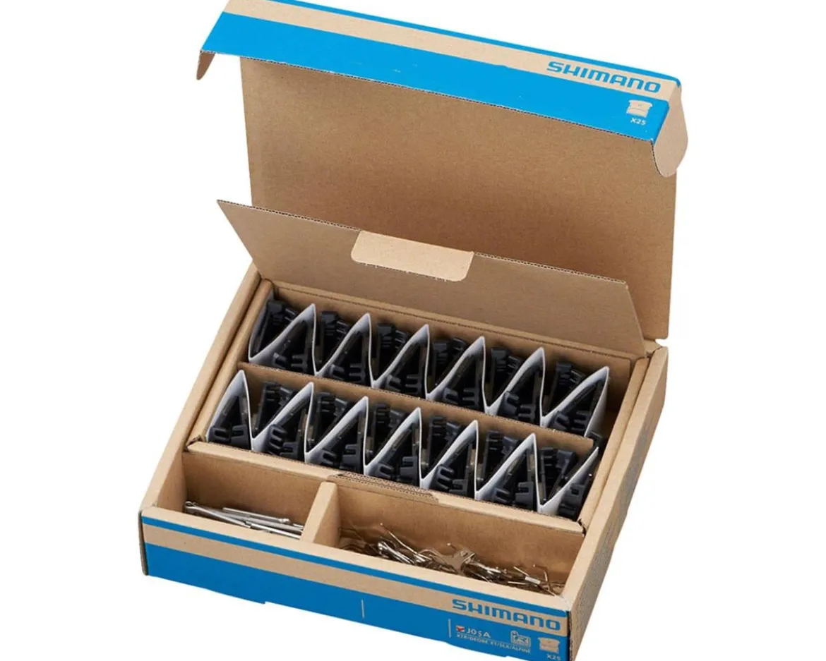 Shimano J05A-RF Disc Brake Pad & Spring Bulk Pack (Resin Compound) (Finned Aluminum Back Plate) (Box/25 Pair)
